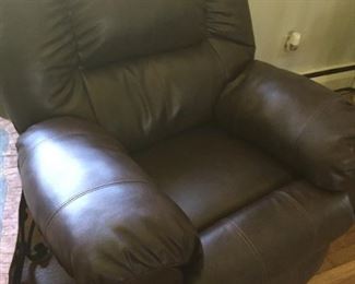 Leather recliner.