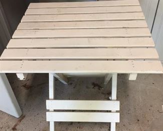 Folding wooden table.