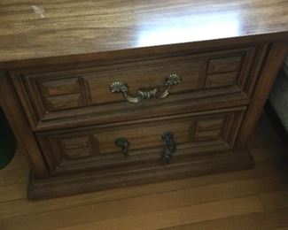 Three-piece bedroom set.