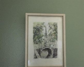 Framed artwork.
