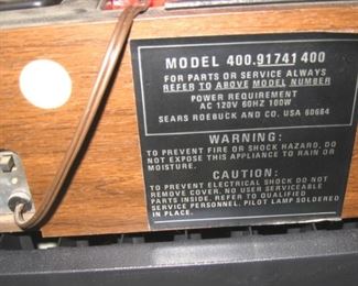 Previous Receiver Model 400.91741 400 Sears