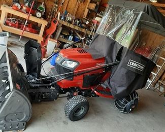 2015 Craftsman 2300 -- Spotless, Only used for snow removal,  New mower deck, never installed, Bagger,  Snowblower kit, w/ chains, weights