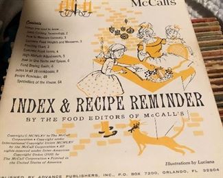 Index & Recipe Reminder