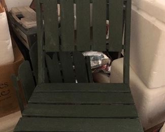 One of Two Folding Chairs