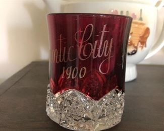 Atlantic City 1900 Ruby Glass