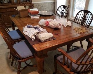 Great Table and Chairs and Matching Hutch