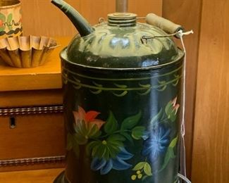 Anne Marie Andrews, local artist, hand painted lamp