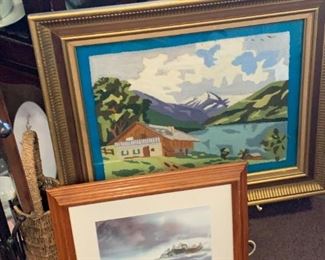 Rug art, sea scape art