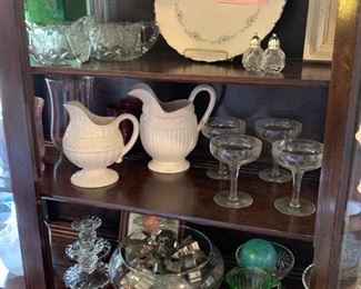 Glass ware, bar ware, Lenox Vases, Lenox China