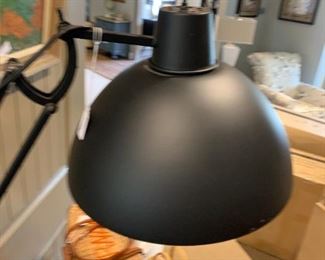 heavy adjustable floor lamp, black