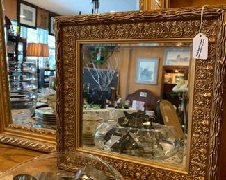 Gold tone mirrors