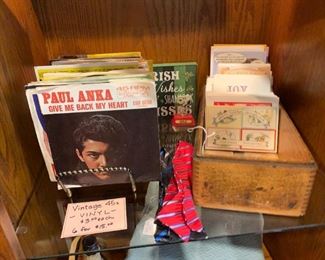 Paul Anka, vintage 45s, vinyl