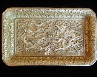 OLD CHINESE DRAGON TRAY