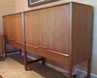 AMAZING MATCHED PAIR OF 1950'S CHINA CREDENZAS ON LEGS - SCOTLAND