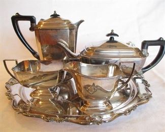 SHEFFIELD STERLING SILVER BY PINDER BROTHERS COFFEE & TEA SET - STUNNING!