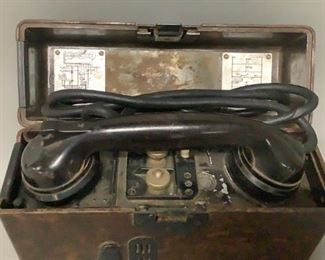 WWll GERMAN PRUFTASTE FIELD PHONE