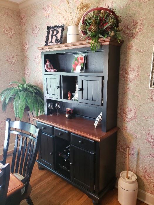 Close-up of Kitchen Wine Storage Hutch