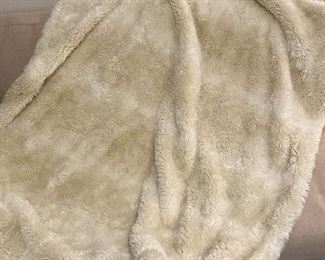 Item 72:  (2) Restoration Hardware Furry Throws : $55  (one is sold!)