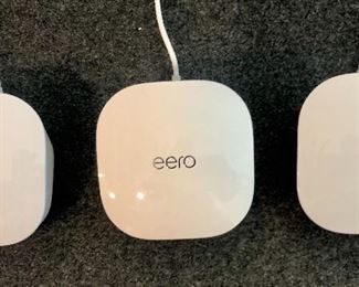 Item 145:  “3-pack” of EERO WIFI/Mesh technology - extends WIFI throughout a multilevel home (one has issue with plug and will need repair): $150