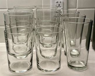 Item 153:  Lot of drinking glasses (3 larger on right): $22