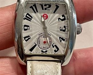 Item 77:  Michele Watch with White Band (model MU24647):  $245