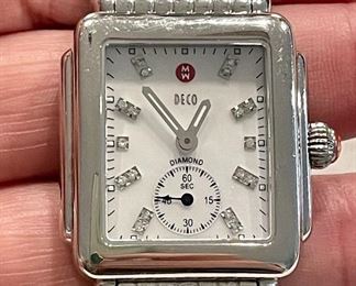 Item 186:  Michele Deco Diamond Watch (model DC15380):  $450