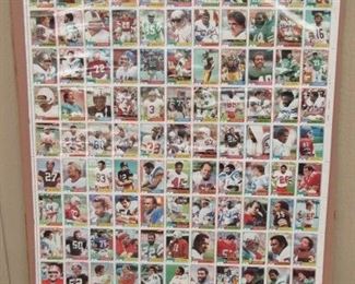 Another 1981 Topps Uncut Sheet of Football Cards