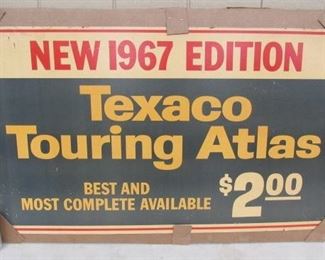 1967 - 24" x 42" Cardboard Texaco Sign