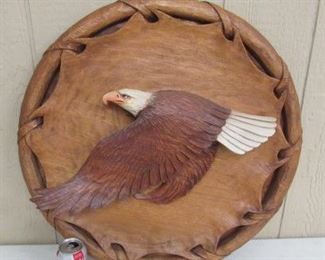 Wooden Eagle Wall Plaque