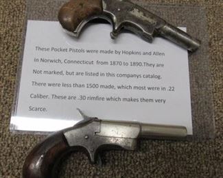 1800's  - .30 Caliber Pocket Pistols