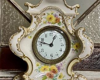 Item 305:  Porcelain Clock - 14": $75