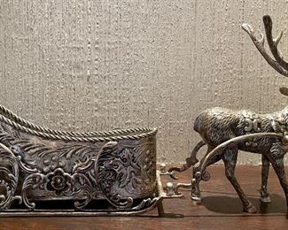 Item 329:  Christmas Sleigh & Reindeer:  $48