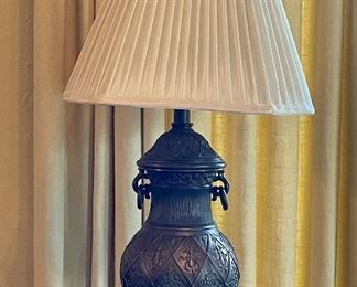 Item 48:  (2) Embossed Decorative Lamps - 29": $125 ea