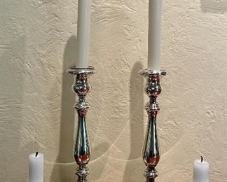 detail - Gorham "Puritan" Sterling Silver Candle Sticks - same pair as the previous photo but without the candelabra arms!