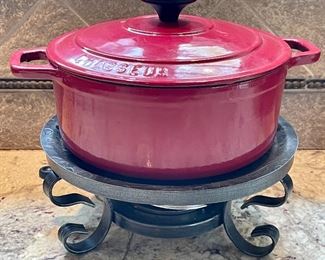 Item 102:  Chasseur Red Enameled Cast Iron Casserole: $125