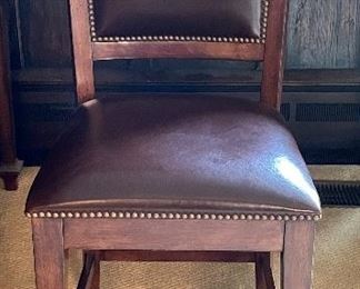 Item 148:  Bernhardt Leather Chair - 19"l x 18"w x 43.75"h: $145