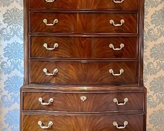Item 173:  Drexel Heritage High Boy Chest on Chest - 5 over 3- 40.5"l x 17.75"w x 72.75"h: $895