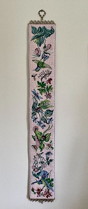 Item 208:  Hanging Needlepoint Tapestry - 6" x 44.5": $32