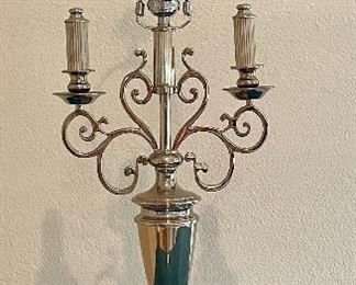 Item 230:  Decorative Lamp (Silver):  $125