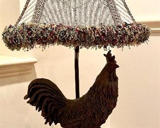Item 269:  Rooster Lamp - 24":  $45