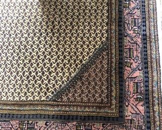 Wool oriental rug, 69" x 9" L