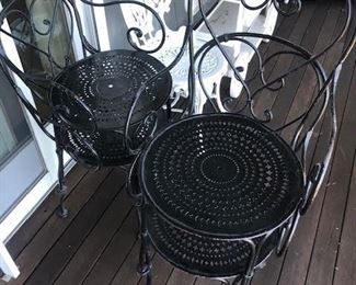 Set of 4 Wrought Iron bistro chairs