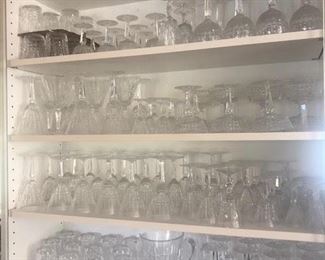 Large collection of Waterford "Glenmore" pattern crystal glassware