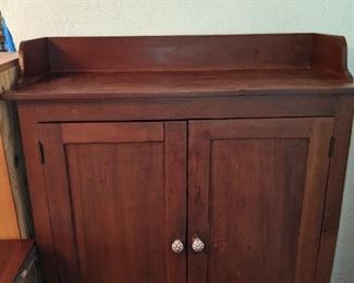 Large wood cabinet; lots of storage