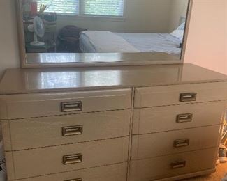 Personalized Mengel Mid- Century modern vintage dresser and mirror