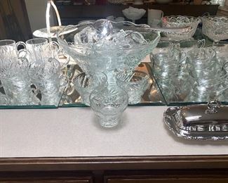 Punch bowl with cups