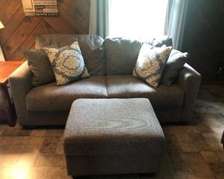 Double sofa bed love seat, has matching chair 