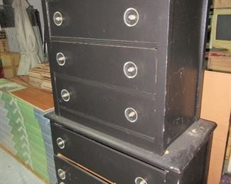 Hydro black dresser with lucite handles