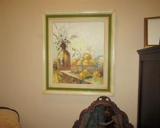 Hydro green framed picture