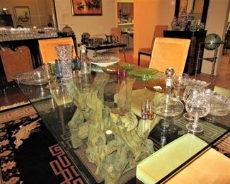 Hydro dining room table view to base